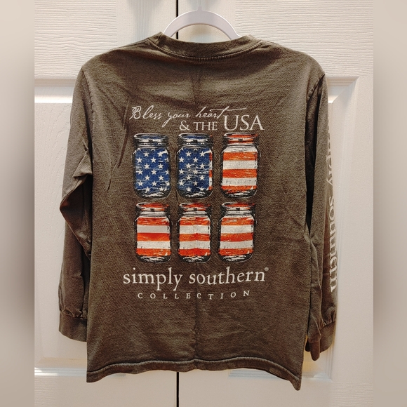 Simply Southern Long Sleeve American Tee - Picture 2 of 4